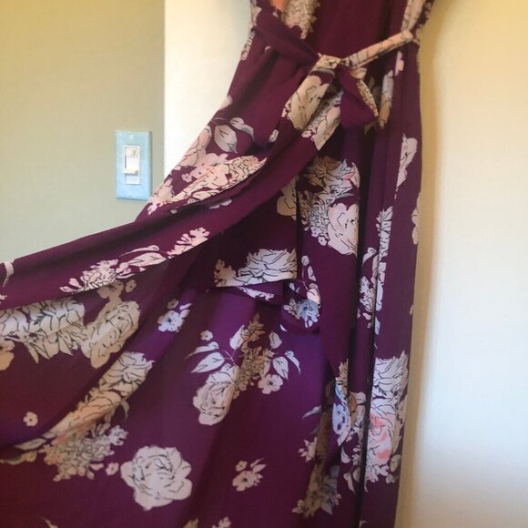Candie's purple floral high/low dress w/ built-in shorts sz XL [juniors'] - Picture 7 of 14